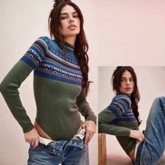 NWOT Winter Warmer Evergreen Combo Bodysuit Size S - Picture 2 of 10